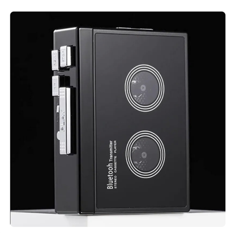 Audio Music Player - Excellent-1 Piece Black Retro Stereo Cassette