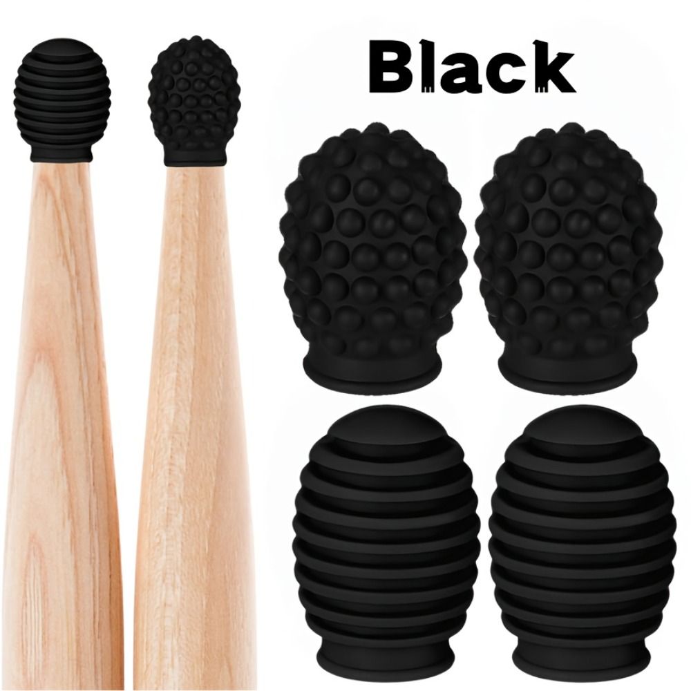2Pcs Silicone Drum Mute Weaken - огляд і ціна Drum Stick 5A
