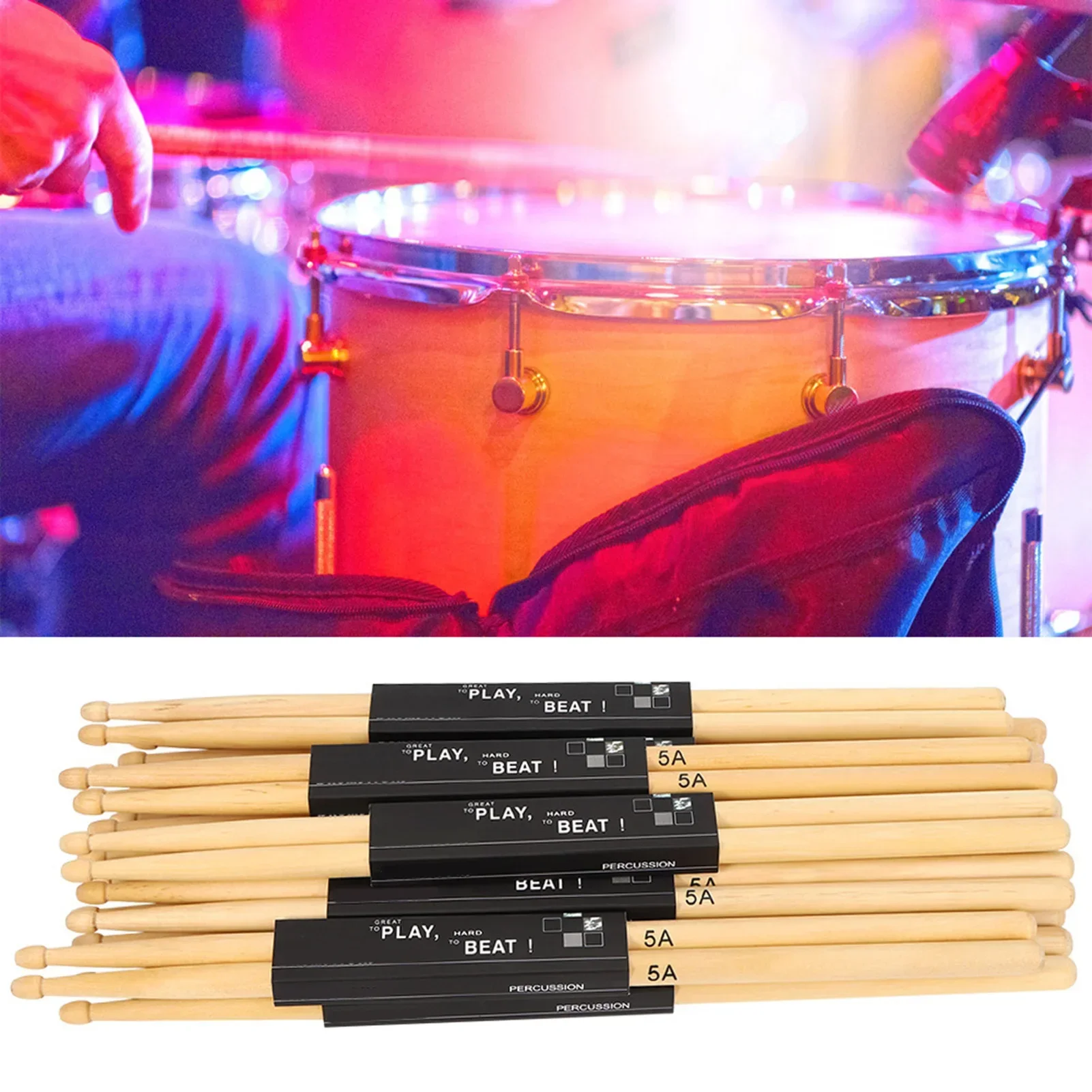 12Pairs Teardrop‑shaped Stick  - огляд і ціна Drum Stick 5A