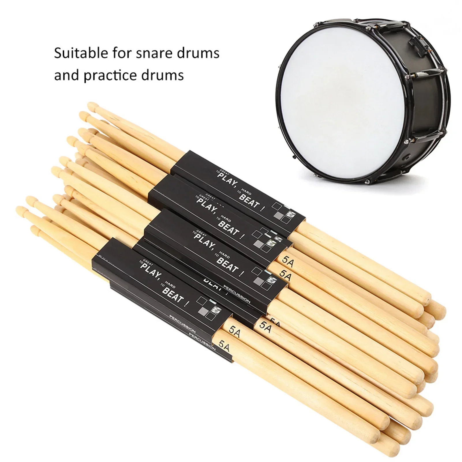 12Pairs Teardrop‑shaped Stick  - огляд і ціна Drum Stick 5A