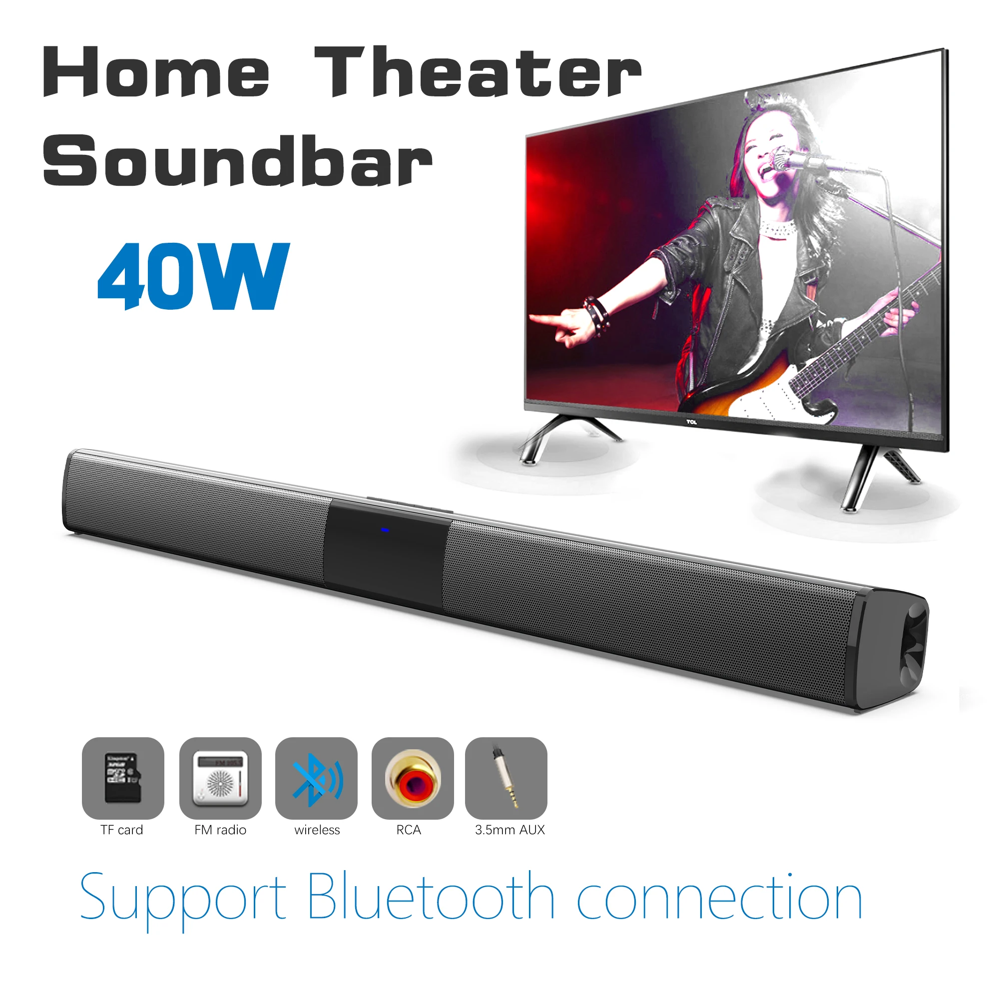 40W High Power Soundbar for TV - огляд і ціна Audio Music System For Home